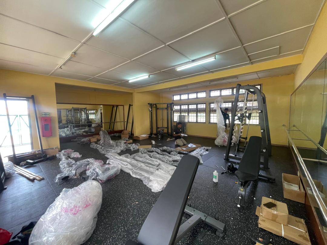 Gym during installation